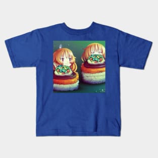 Kawaii Anime Sushi Kids T-Shirt